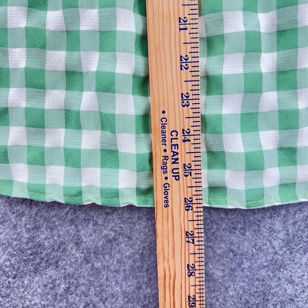 Jodifl Womens Gingham Check Embroidered Top Size S Green Peasant Cottagecore - Picture 9 of 12